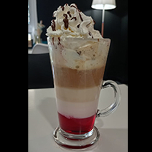 Café Ritual frambuesa, en cafetería Ritual Narón