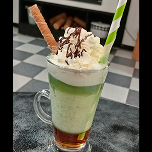 Té matcha Ritual lotus, en cafetería Ritual Narón